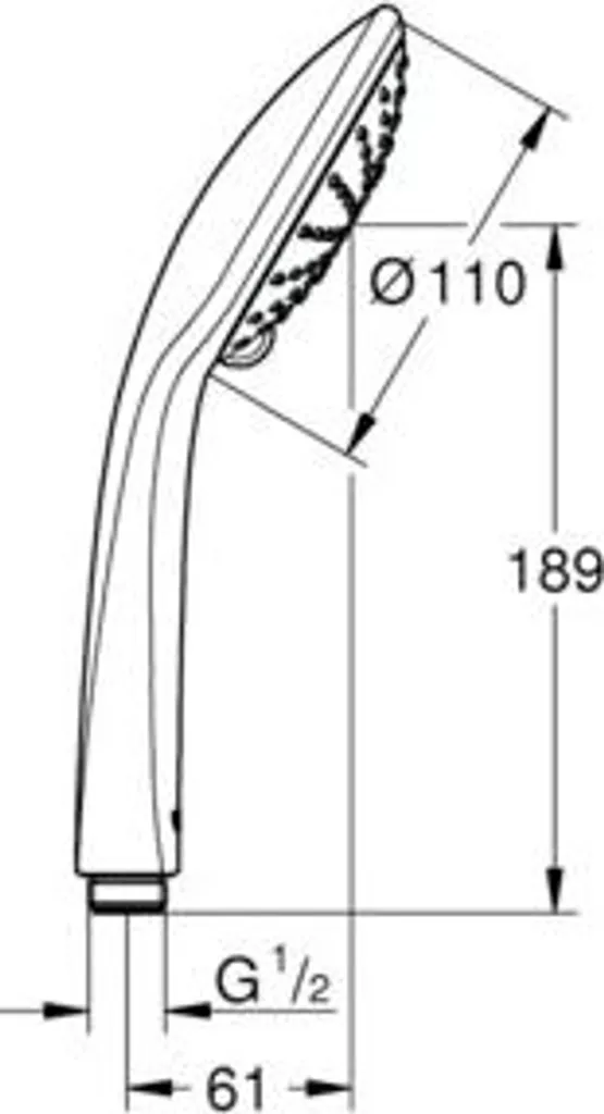 Pommeau de douche GROHE à 2 jets réglables - Douchette à main chromée - 8