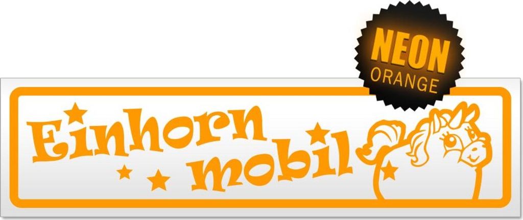 Einhorn Mobil Magnetschild Schild magnetisch