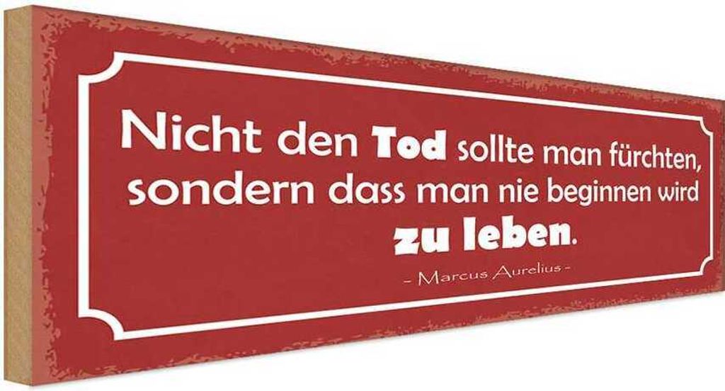 vianmo Holzschild 10x27 cm Tod sollte man nicht fürchten Warnschild Hinweisschild