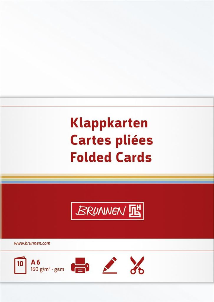 Doppelkarten A6 160g perlweiß VE=10 Karten Produktbild 