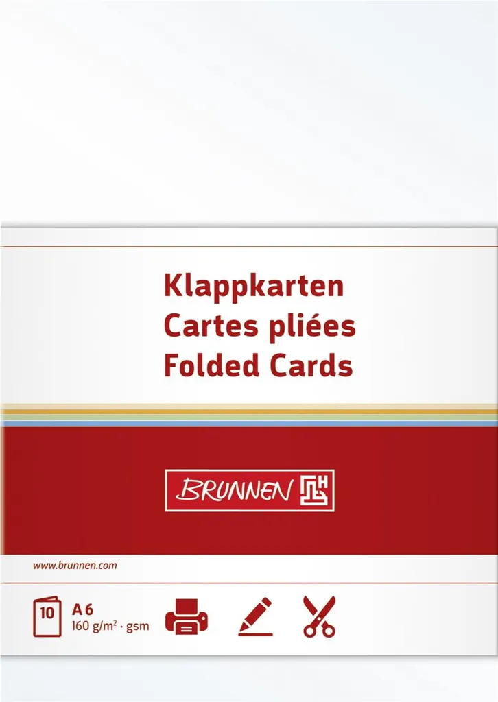 Carte pliante A6 BRUNNEN 105125307 pour une correspondance de qualité
