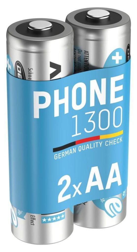 ANSMANN Telefon Akku AA 1300 mAh 1,2V, 2 Stück Produktbild 