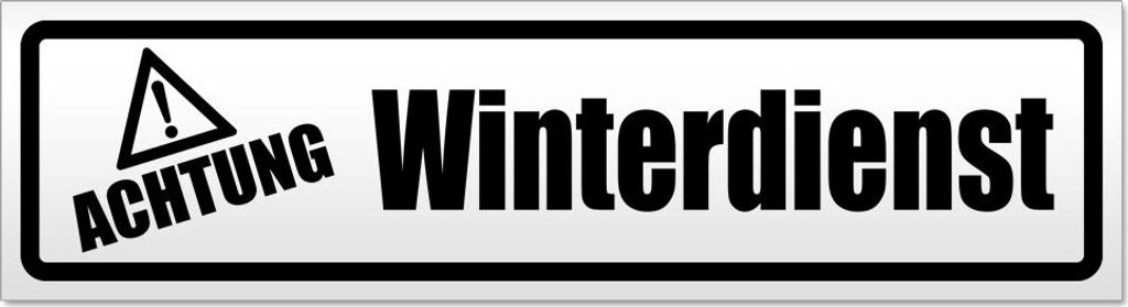 Achtung Winterdienst Magnetschild Schild magnetisch