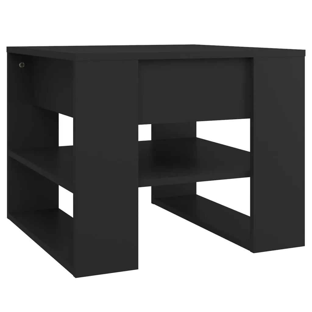 vidaXL Tavolino Nero 55,5x55x45 cm in Legno per Salotto - Offerta Online - 3