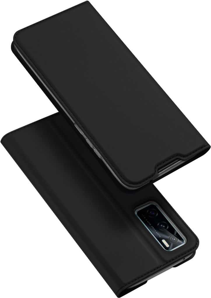 Pu Phone Case für Vivo V20 Se Leder Geldbörse Flip Cover Schutzhülle schwarz
