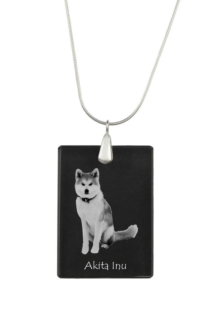 Akita, Akita Inu - Kristallanhänger mit Hund, Silberhalskette mit Foto, personalisierter Anhänger der Marke Art-Dog