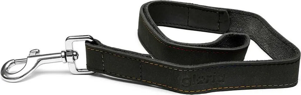 Guinzaglio Nero Gloria Oasis 2,1x100 cm | Elegante Pelle Nabuk per Cani