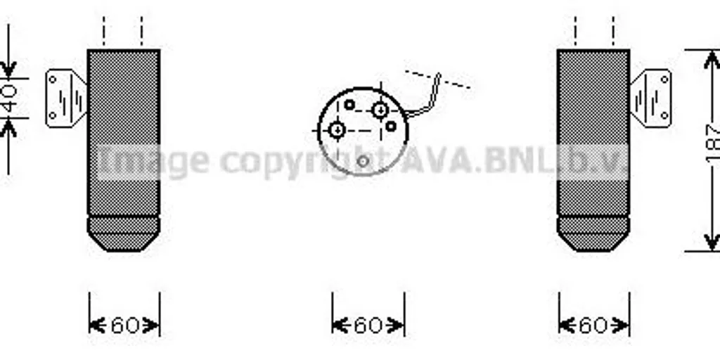 Filtre Sécheur Clim Performance OE 46481438 compatible Fiat Punto AVA