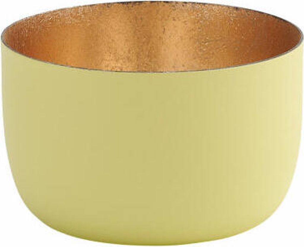 Gift Company Windlicht Madras S, Teelichthalter, Kerzenhalter, Eisen, Pastellgelb, 5 cm, 1092503080