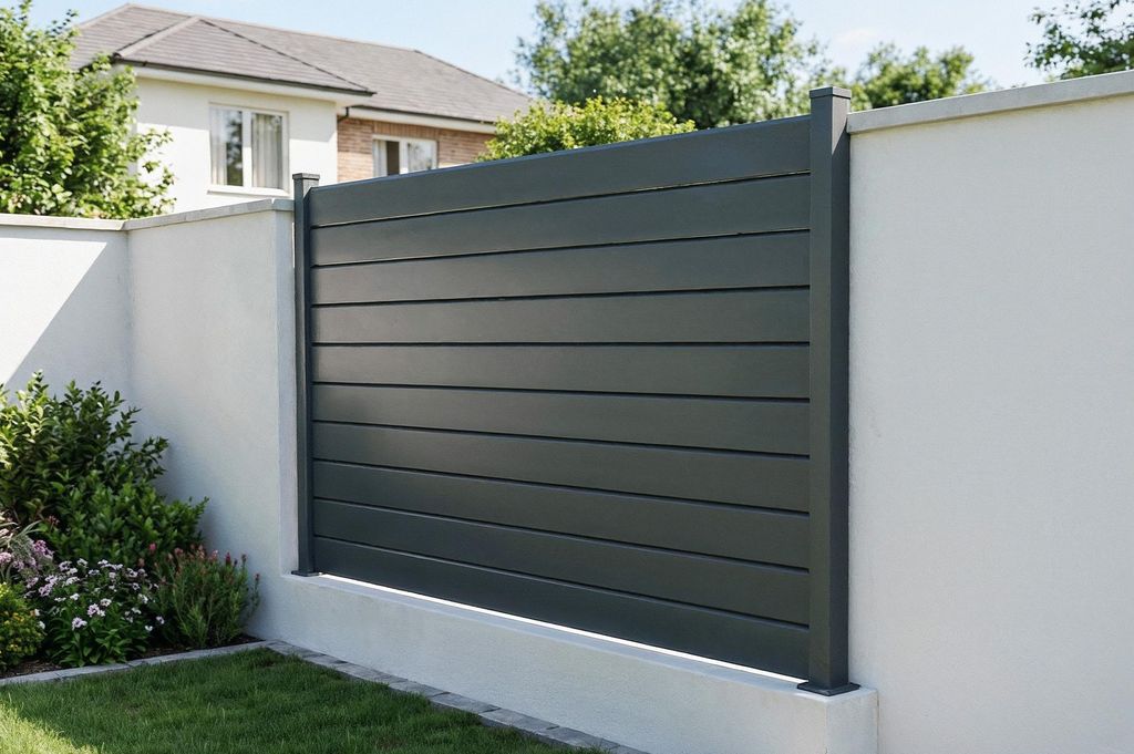 Aluminiumzaun Lamellen 10m VANO Höhe 150cm Grau