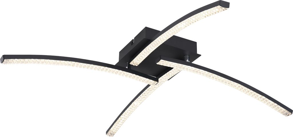 Globo Lighting Deckenleuchte Metall schwarz matt, LED Produktbild 