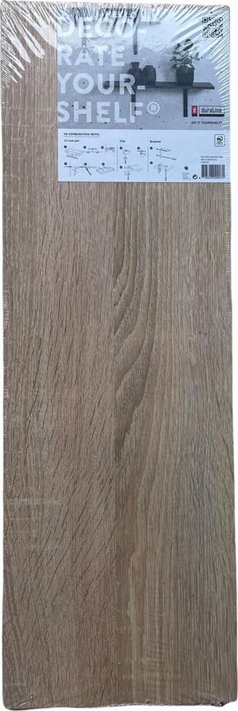 Duraline Regal Regalbrett Wandregal, aus Holz, Samona Eiche, XS2, 60x20x1,8 cm, Nr. 1195797