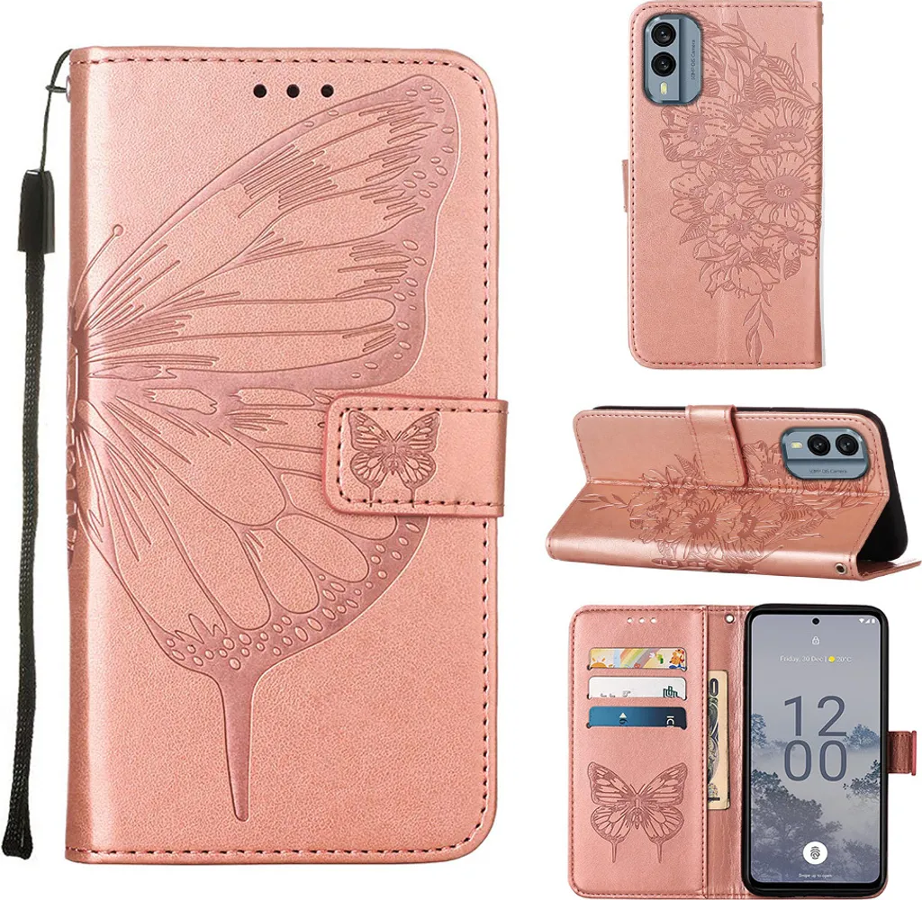 Custodia In Vera Pelle Con Linguetta Di Estrazione Per Nokia 8.1 - Suncase Con Cover In Silicone Inclusa - 2