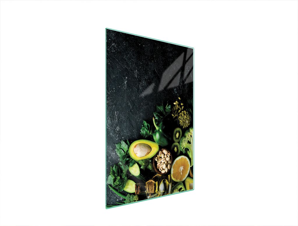 Herdabdeckplatte 35x52 Glaskeramikkochfeld Abdeckung Spritzschutz Glasplatte Deko Schneidebrett Schiefer Obst