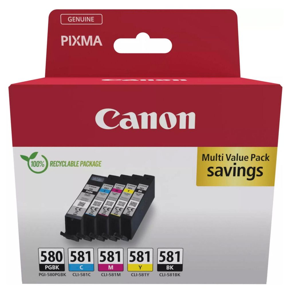 Cartucce - Confezione multipla Canon PGI-580/CLI-581BkCMY Immagine del prodotto 