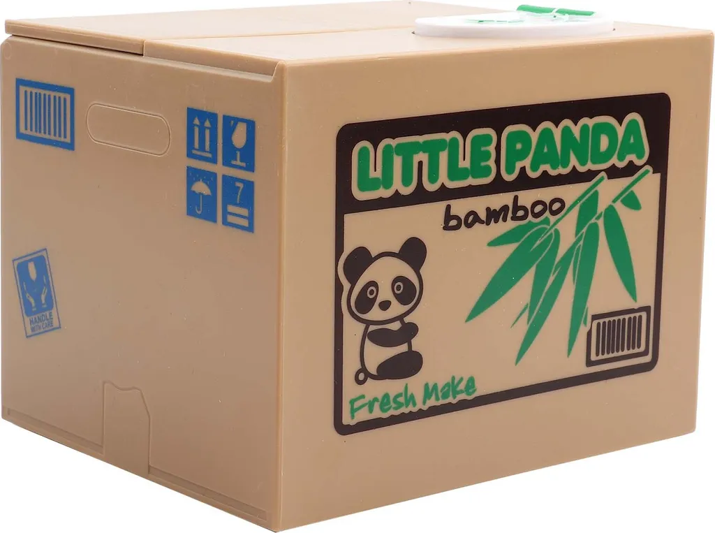 Tirelire Panda Haute Qualité avec Base Stable et Mécanisme Automate