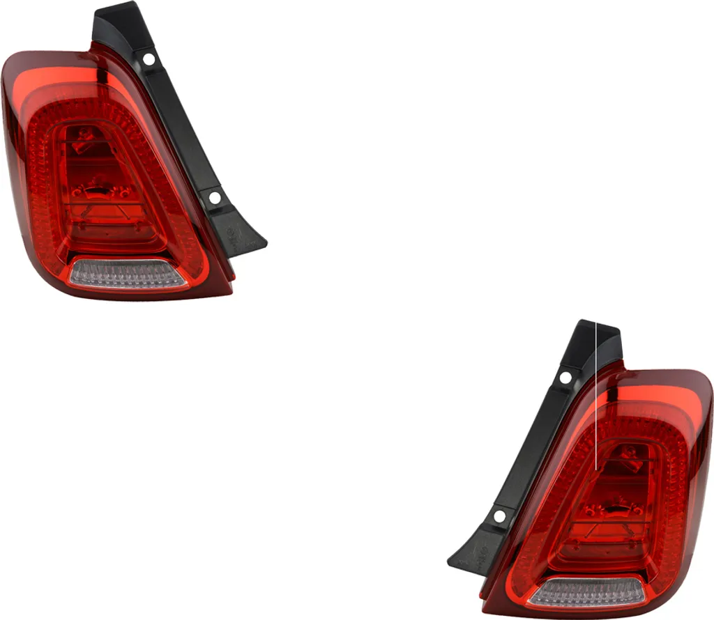 Feux arrière Johns pour Fiat 500 type 312 07/15- kit gauche et droite
