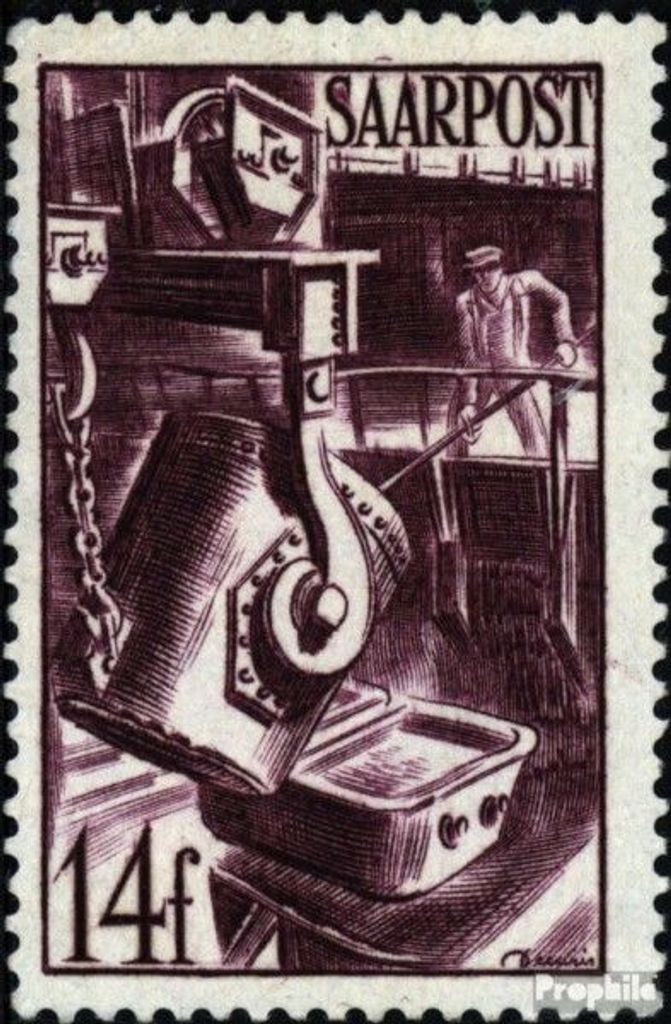 Briefmarken Saarland 1948 Mi 249 gestempelt Wiederaufbau d. Saarlandes (Saar III)