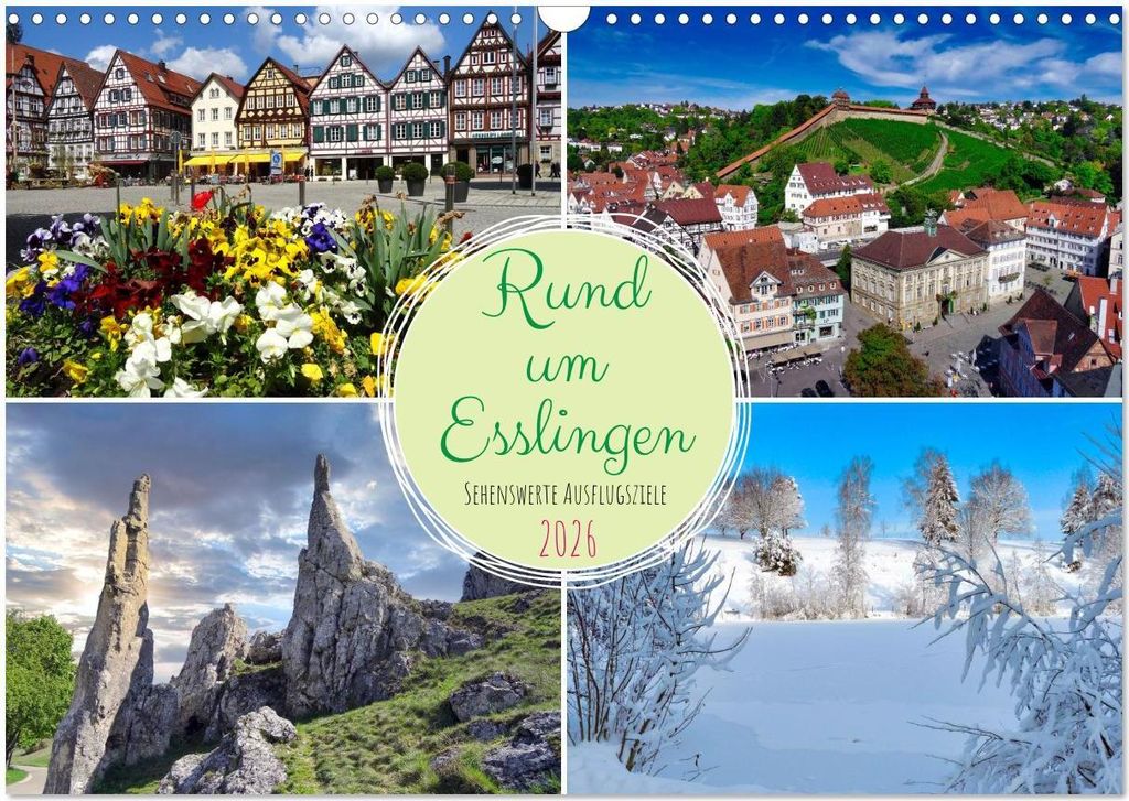 Rund um Esslingen (Wandkalender 2026 DIN A3 quer), CALVENDO Monatskalender