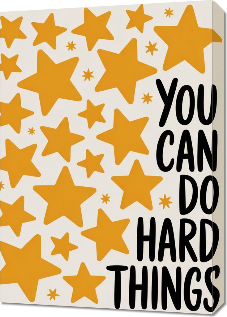 Bild 50x70cm Motivationsaffirmation Retro Vintage für das Wohnzimmer You Can Do