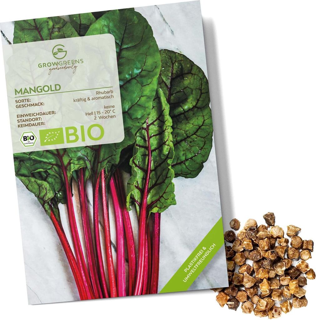 Mangold Samen (Rhubarb, 25 Korn) - Mangold Saatgut aus . Produktbild 
