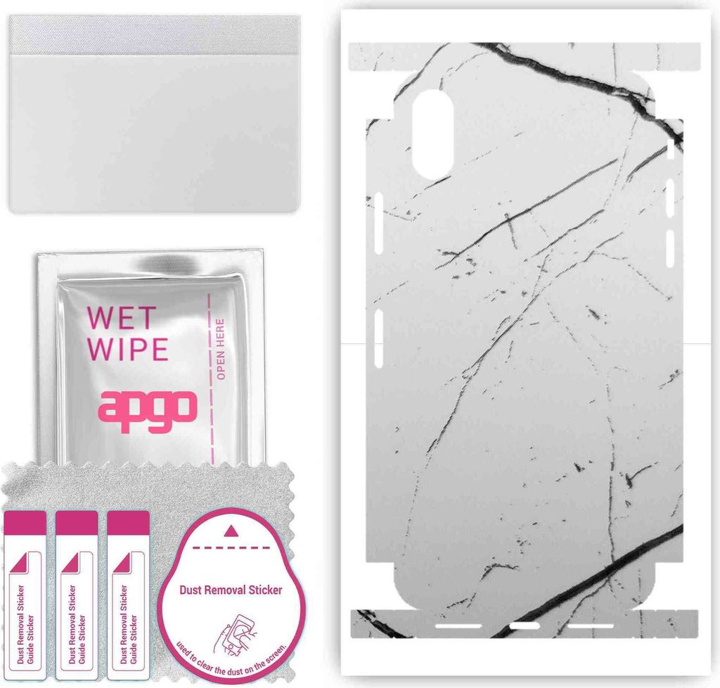 apgo Rückseite + Seiten Schutzfolie, Skin, kompatibel mit Apple iPhone XS, Hinten Displayschutzfolie aus Vinylfolie, kratzfest, einfache Montage -...