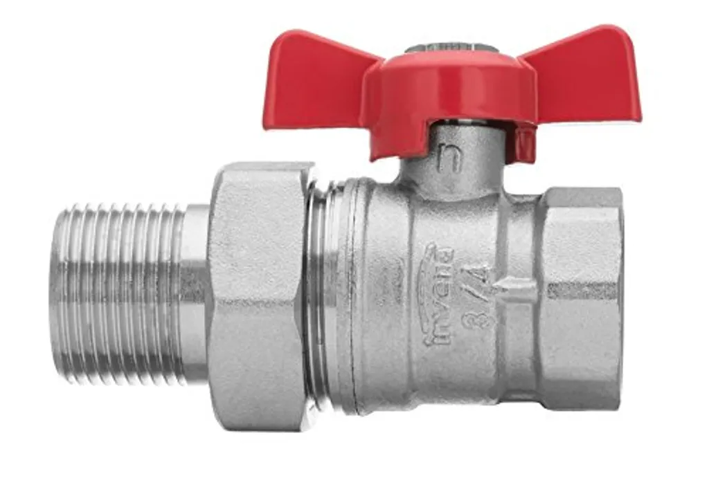 Valvola Ottone 3/4 BSP con Dado Girevole e Farfalla - Uso Idrico - 4
