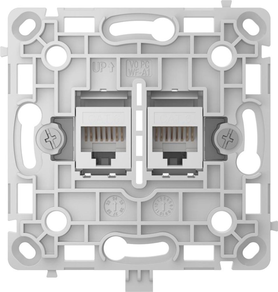 Ethernet-Steckdose Ajax 2 Ports Grau - AJ-OUTLETCORE-LAN-W