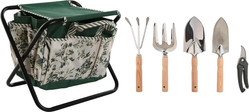 Kit entretien jardin Detools Esprit 7 pièces pour fleurs et potager