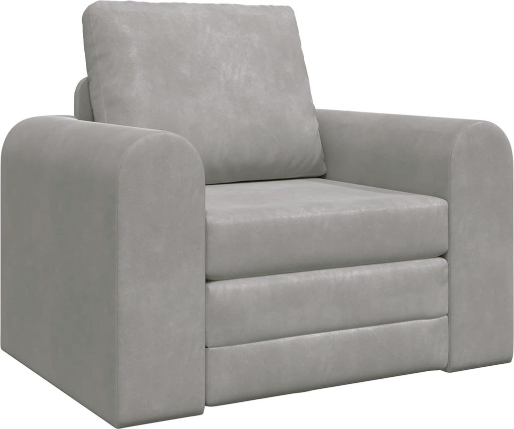 vidaXL Schlafsofa Hellgrau 98 x 71 x 83 cm Samt