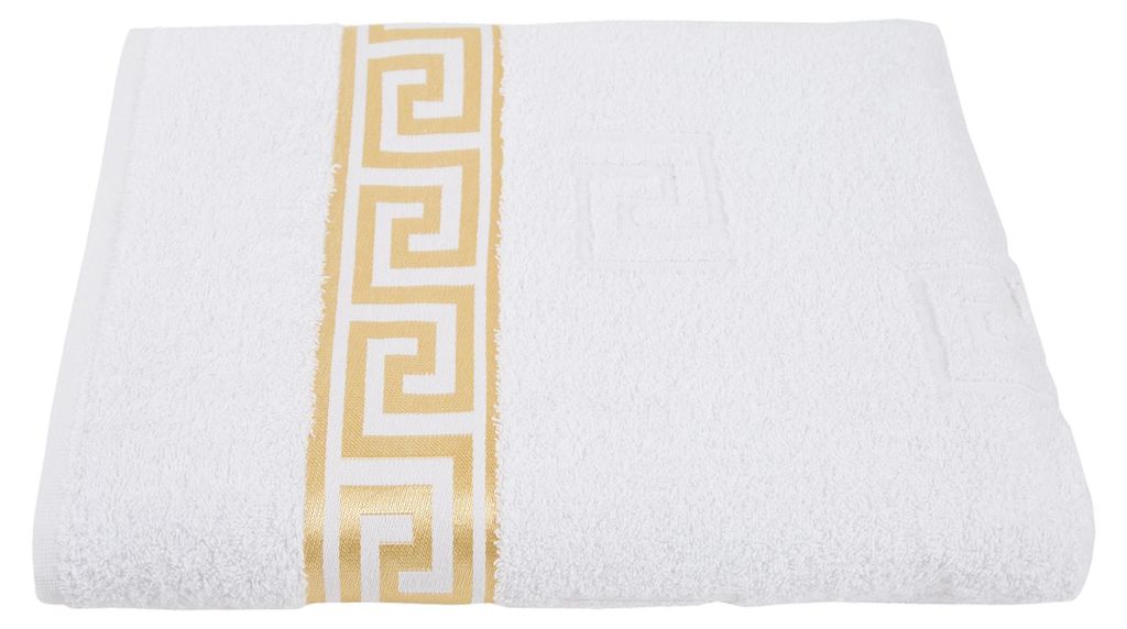 Luxus Medusa Badetuch 100x150 cm - Weiß - feinste Ringgarn Produktbild 