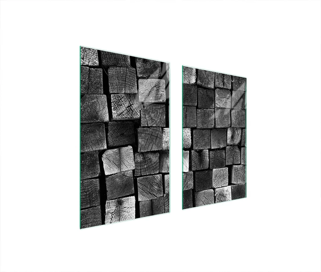 Piastre Copri Fornelli 75x52 Vetro Nero: Copri Piano Cottura 2 Pezzi