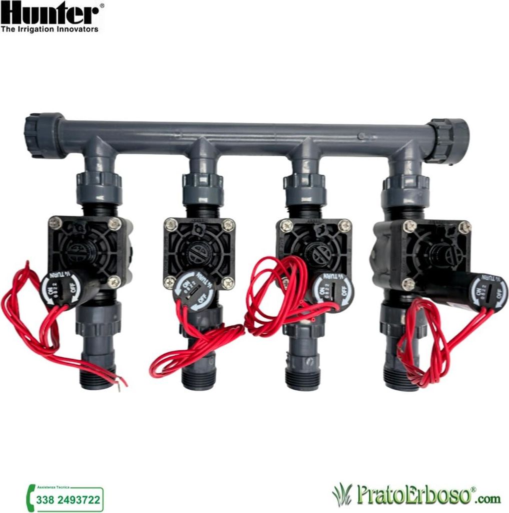 Collecteur à 4 stations avec électrovanne Hunter PGV 24V Image du produit 