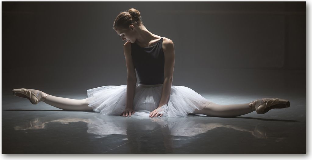 Tulup Leinwandbild -100x50 cm - Wandkunst - Drucke auf Leinwand - Leinwanddruck - Menschen - Schwarz - Ballerina