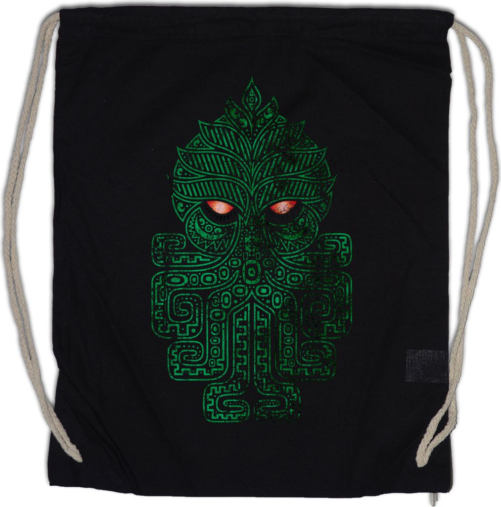 Urban Backwoods Cthulhu Pattern, Turnbeutel, Farbe: Schwarz
