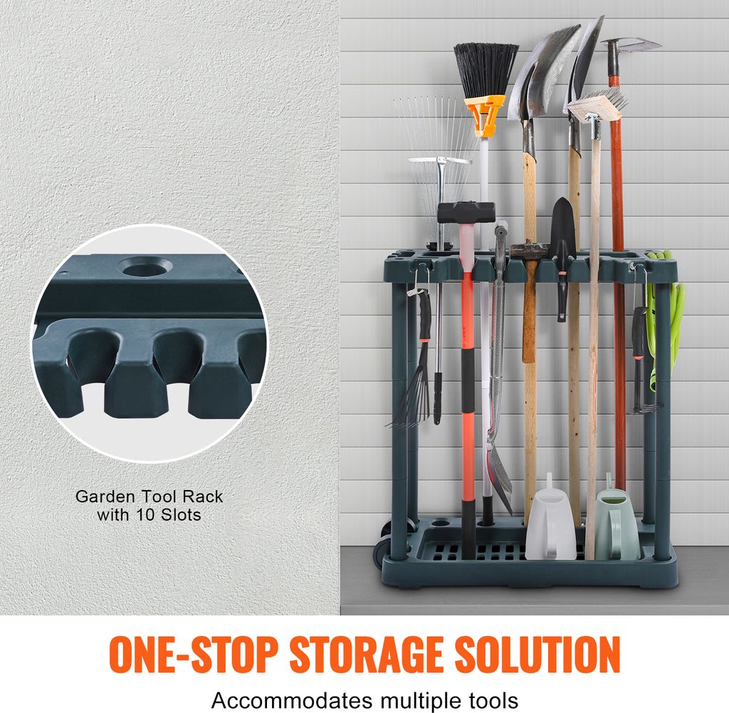 zaygyize Organizer per attrezzi da giardino per garage, scaffale per attrezzi da giardino, fino a 93 attrezzi con manico lungo, porta attrezzi da giardino, per garage, capannoni, esterni, supporto per