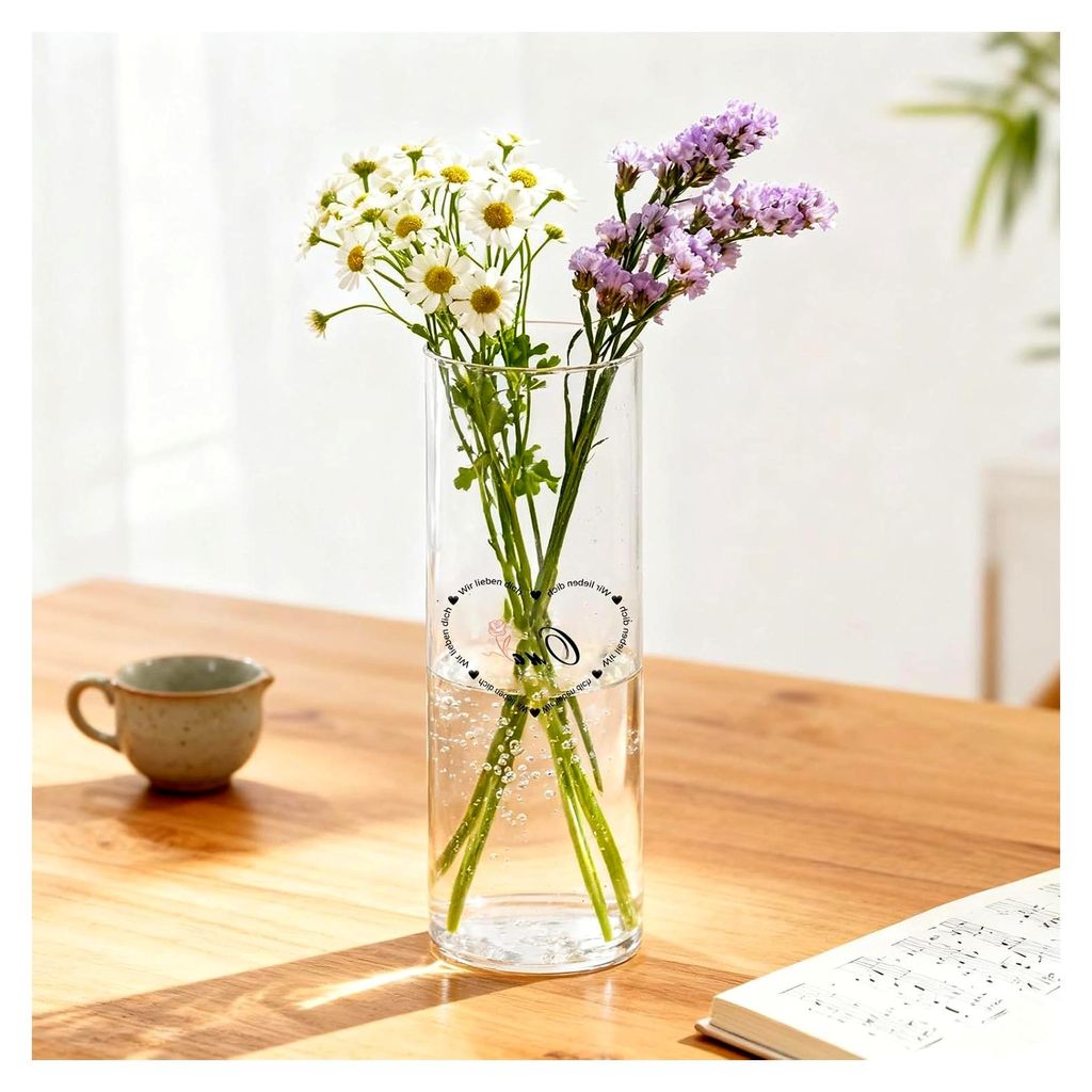 Geschenk für Oma zu Weihnachten und Geburtstag, Blumenvase als Deko