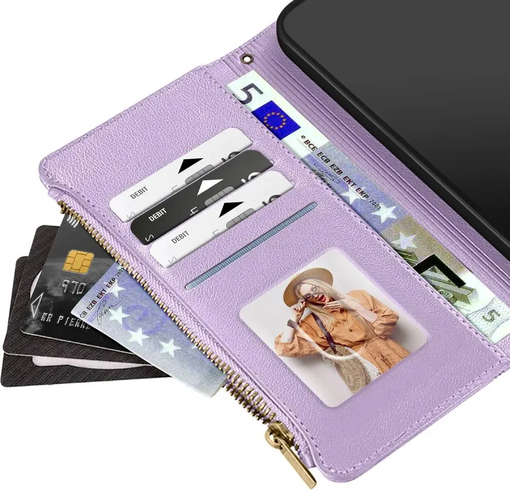 Custodia Galaxy A56 Viaggio Avizar Lavanda: Protezione con Zip e Tracolla - 3