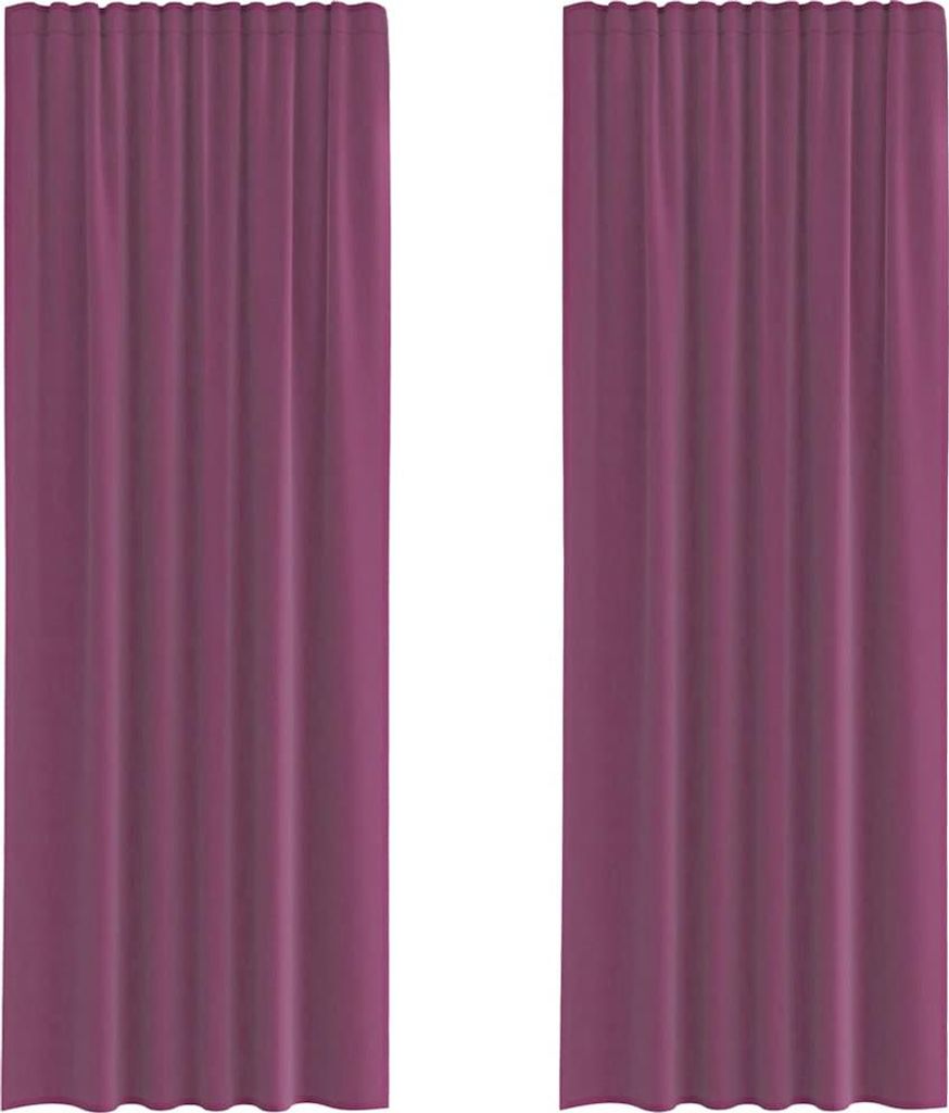 Voile Vorhänge mit Stangentaschen 2 Stk. Lila