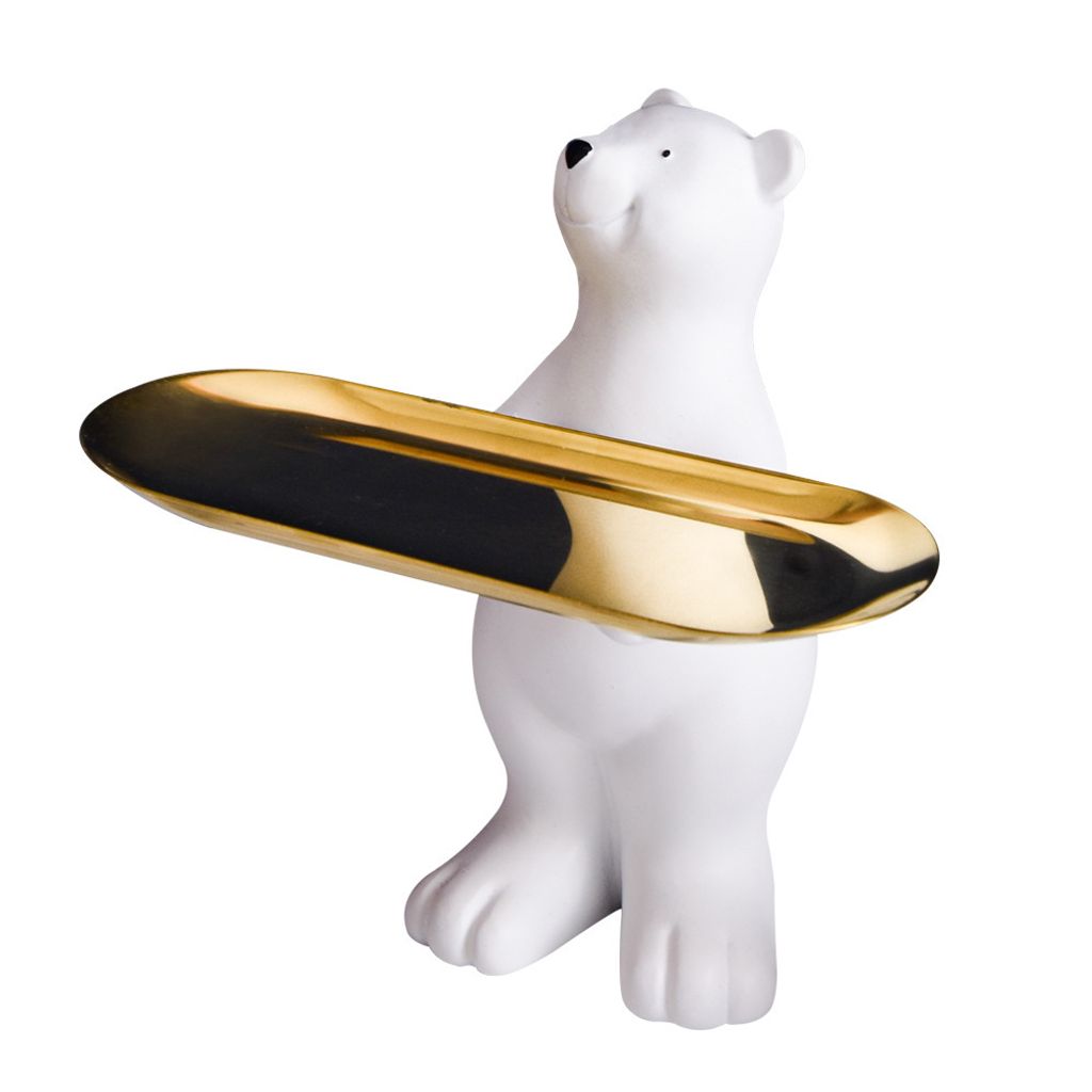 Kreative Eisbären-Standornamente, Statue-Skulptur-Schlüsselablage, Wohnzimmer-Eingangsablage, Hotel-TV-Schrank, Heimdekoration, Aufbewahrung, Obs...