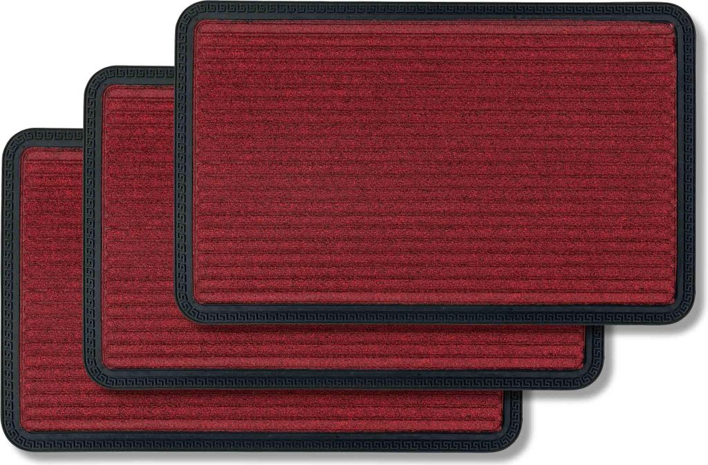 Astra Fußmatte Außen BORDER STAR 3ER SET Rot 50 x 80 cm