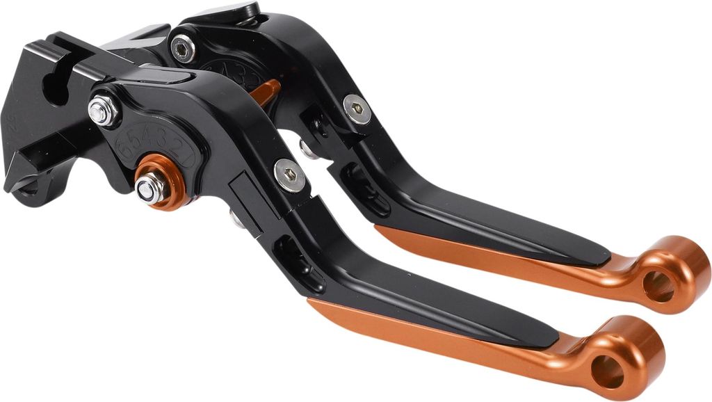 Kurz Lang Bremse Kupplung Hebel für Yamaha MT125 2014-2021 6 Stellung Motorrad Lenker Bremshebel Aluminium Legierung Schwarz Griff Orange Ende