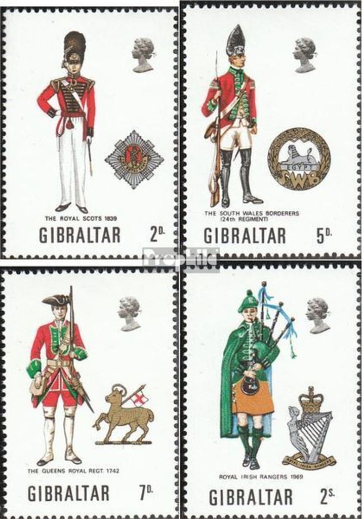 Briefmarken Gibraltar 1970 Mi 237-240 (kompl.Ausg.) postfrisch Militär