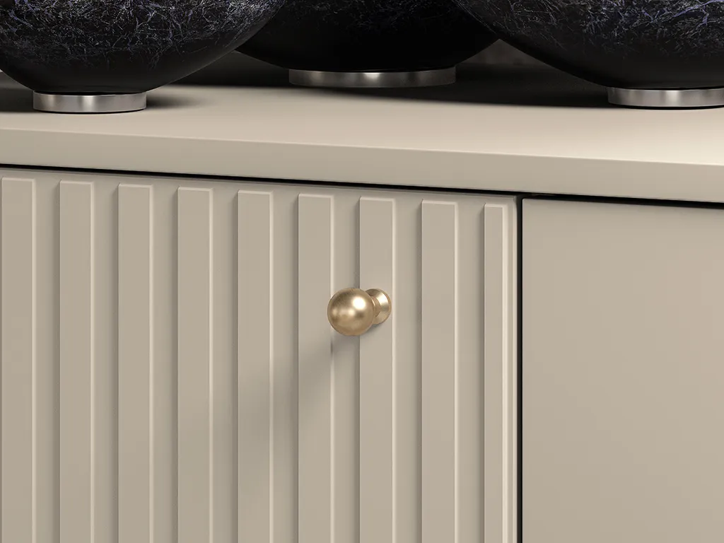 Commode design FAREL cachemire avec tiroirs soft-close et pieds métal