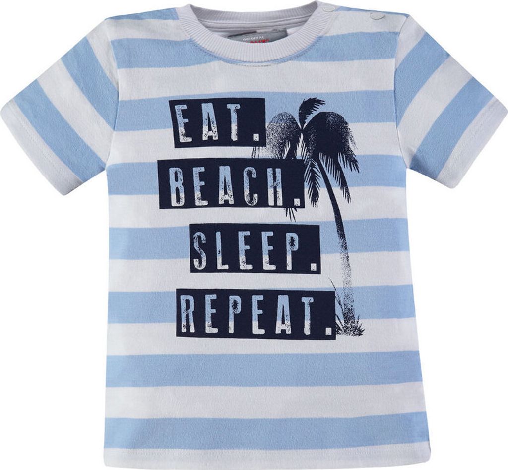 Jungen Kurzarm-T-Shirt, blau, Kanz
