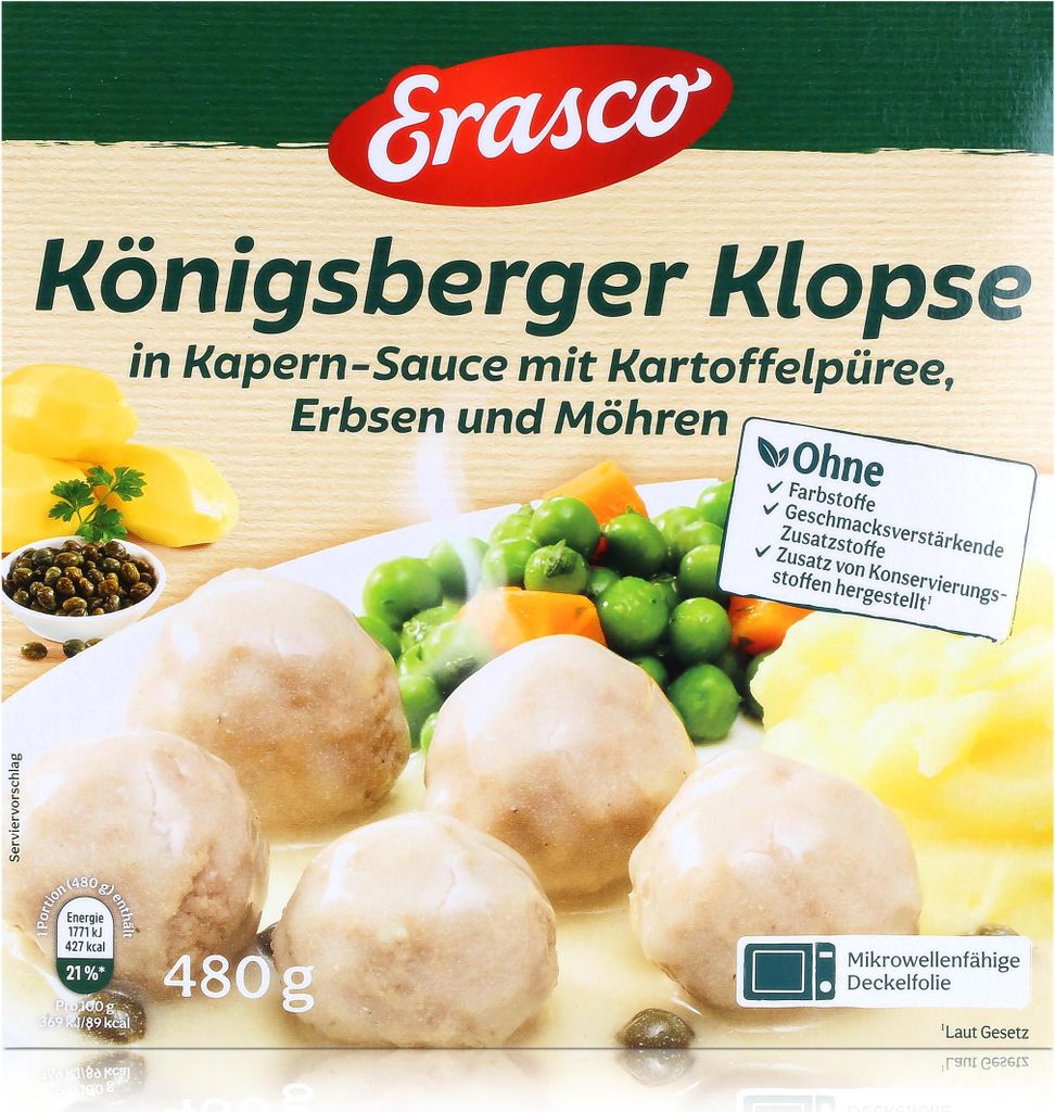 Erasco Königsberger Klopse 480g Fertigessen (1er Pack) Produktbild 