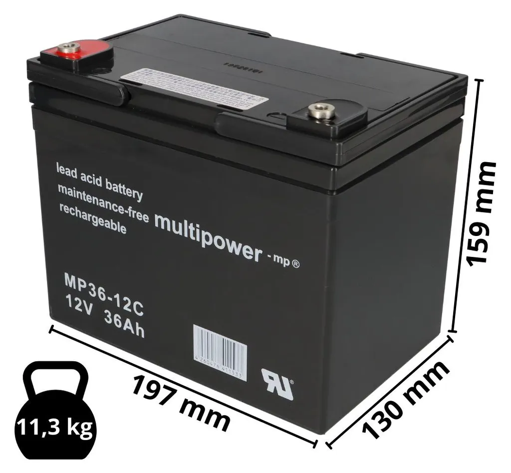 Batterie Ortopedia Compact 920 N 36 Multipower 12V 36Ah AGM VRLA
