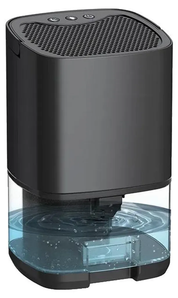 Déshumidificateur d'air compact 1000 ml noir avec prise UE standard