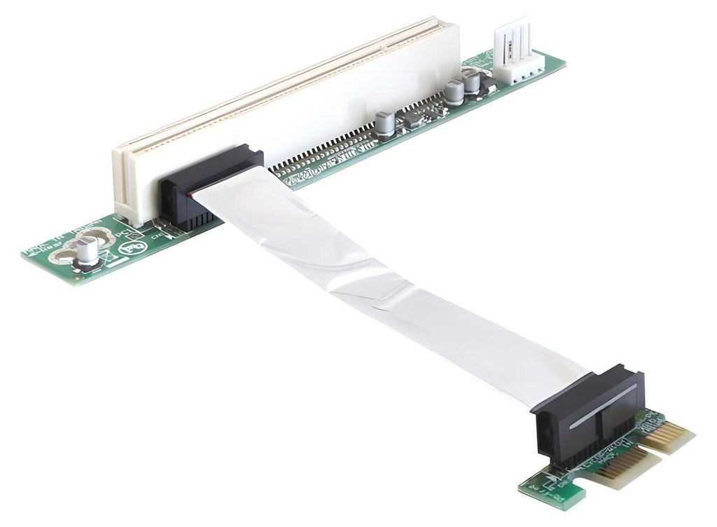 DELOCK Riser Card PCIe x1 -> PCI 32bit 5v flexibles Kabel