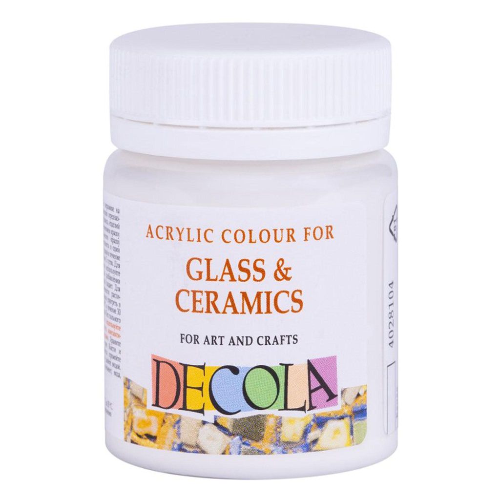 Decola Glas- und Keramikfarbe 50 ml., Weiß Produktbild 